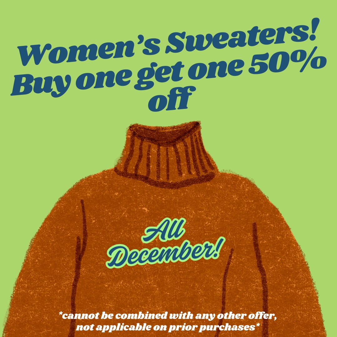 Picture of a sweater & sale text